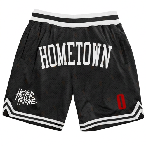 Hester Prynne Hometown Zero Authentic Basketball Shorts Black